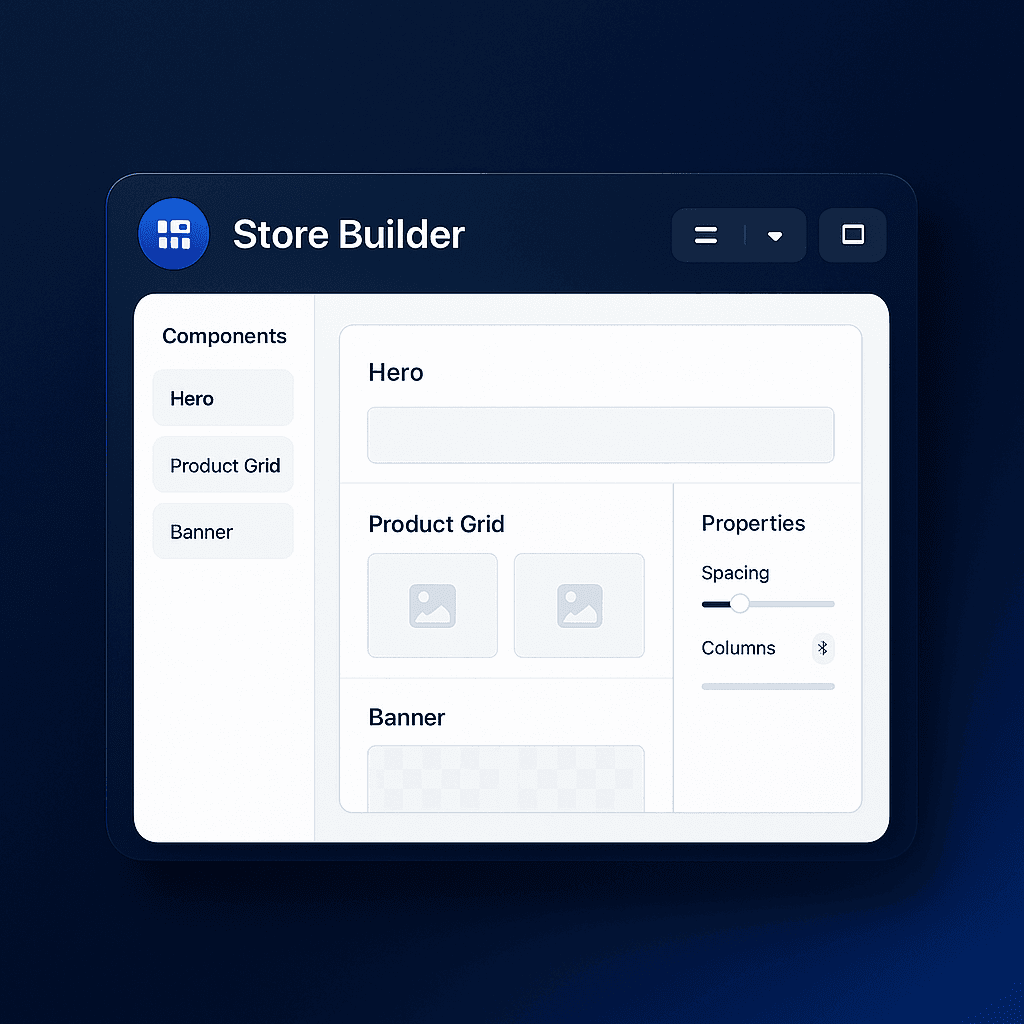 Store builder UI